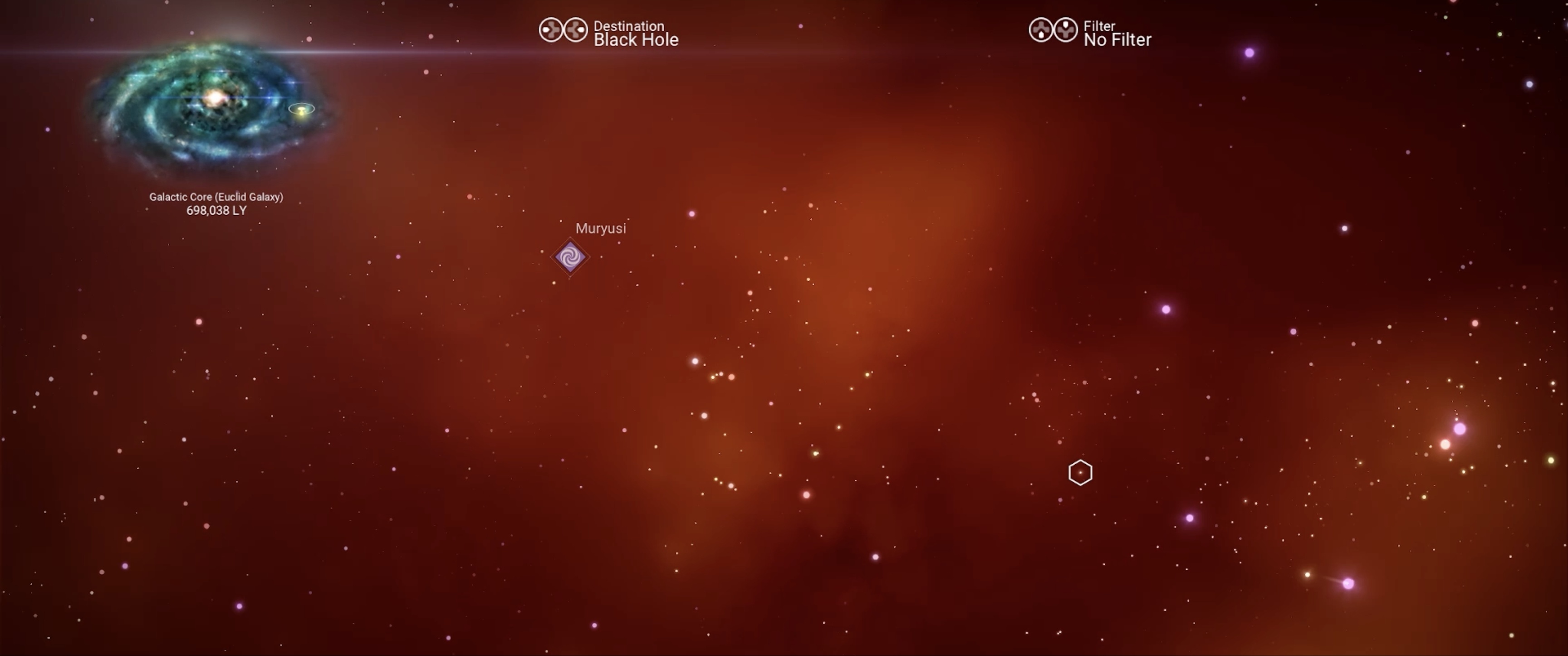 A red galactic map