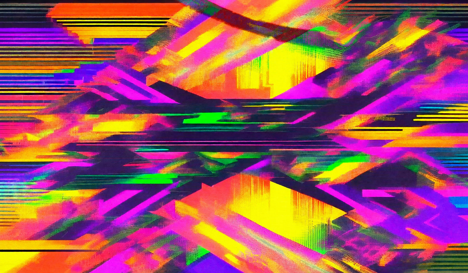 Abstract fragments in vivid colours